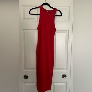 Zara long red dress